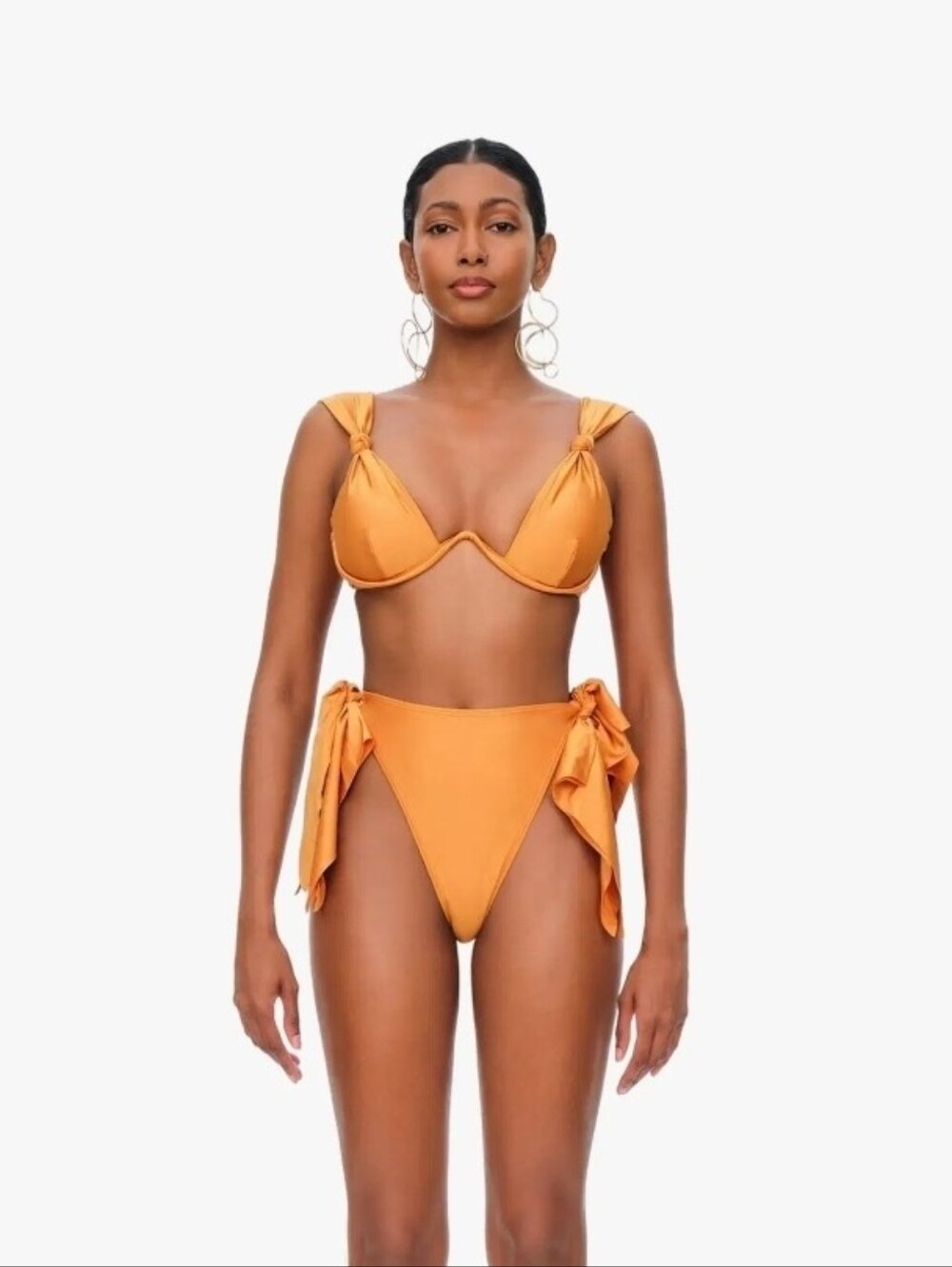 Andrea Iyamah Rai Bikini Set NWT High Waist Yellow Gold Resortwear Swim S/L